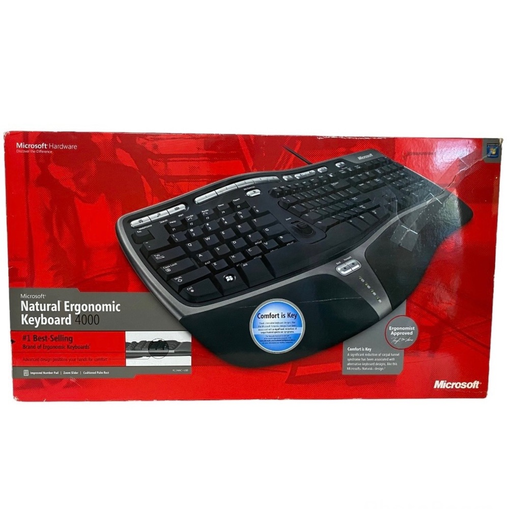 Microsoft Ergonomic USB Corded Computer Keyboard